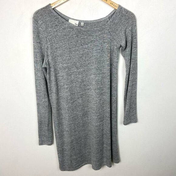 Aritzia Wilfred Free Brinkley Dress Grey Reposa Size Medium Jersey Stretch Mini - Picture 10 of 11